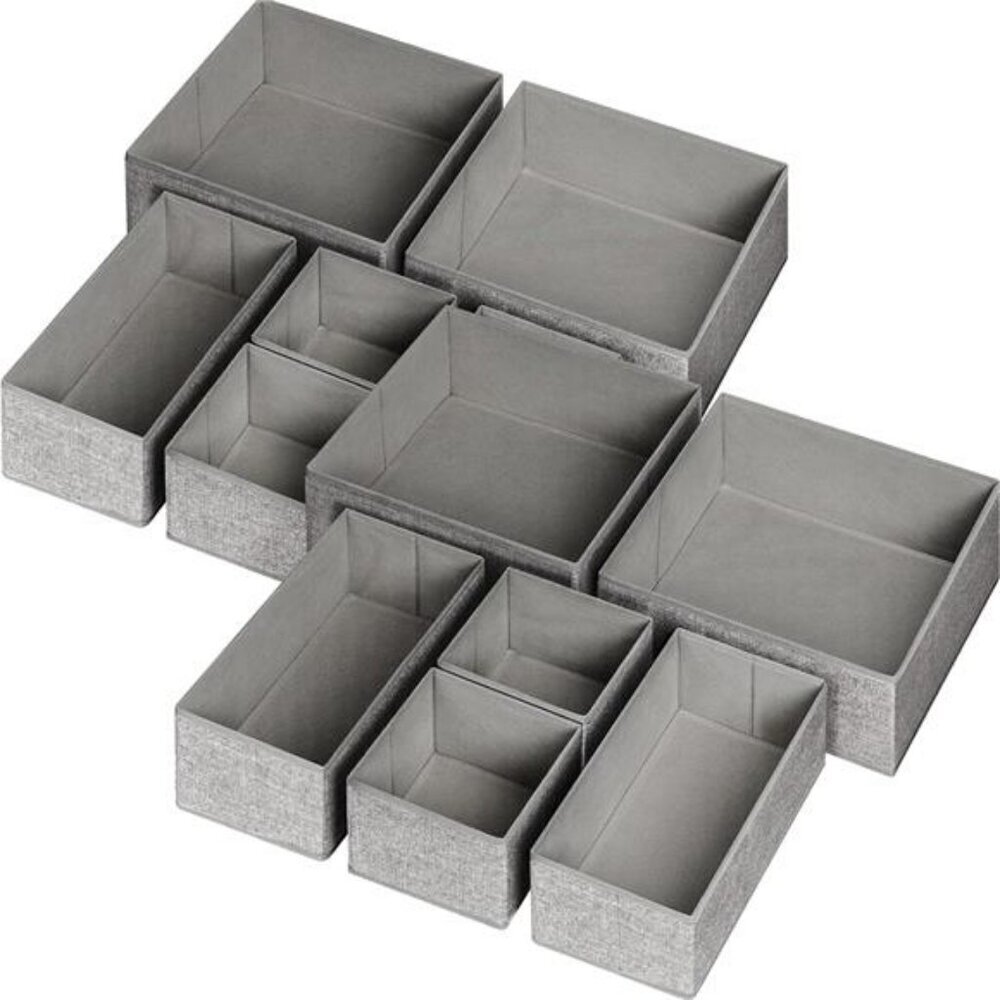 Drawer Organizers 12 Pack Closet Storage Bins for Clothes Socks Underwear